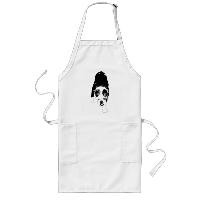 Dynamic Walk Dog Inspires Peaceful Cooking Events Long Apron (Front)