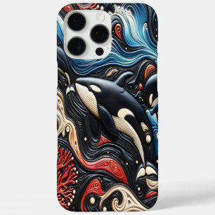 Dynamic Waves: Whales in Harmony iPhone 16 Pro Max Case