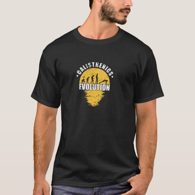 Dynamism and Growth Calisthenics Evolution Pullove T-Shirt (Front)