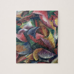 Dynamism of the Body, 1913 (oil on canvas) Jigsaw Puzzle