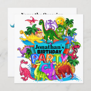 DYNAMITE-O-SAURUS DINOSAUR INVITATION