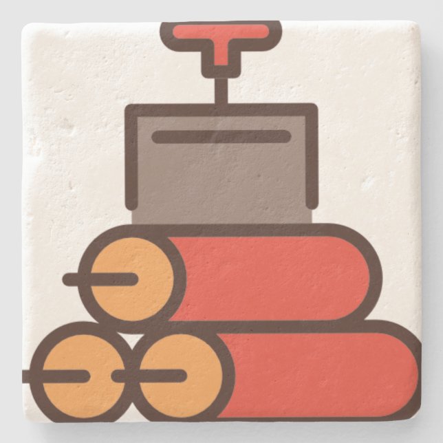 dynamite stone coaster (Front)