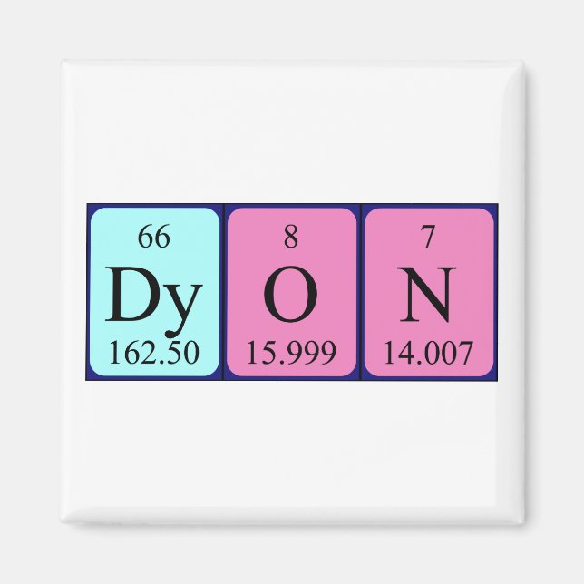 Dyon periodic table name magnet (Front)