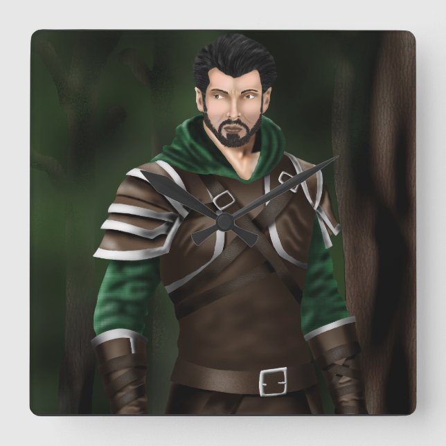 Dyron the Ranger Square Wall Clock (Front)