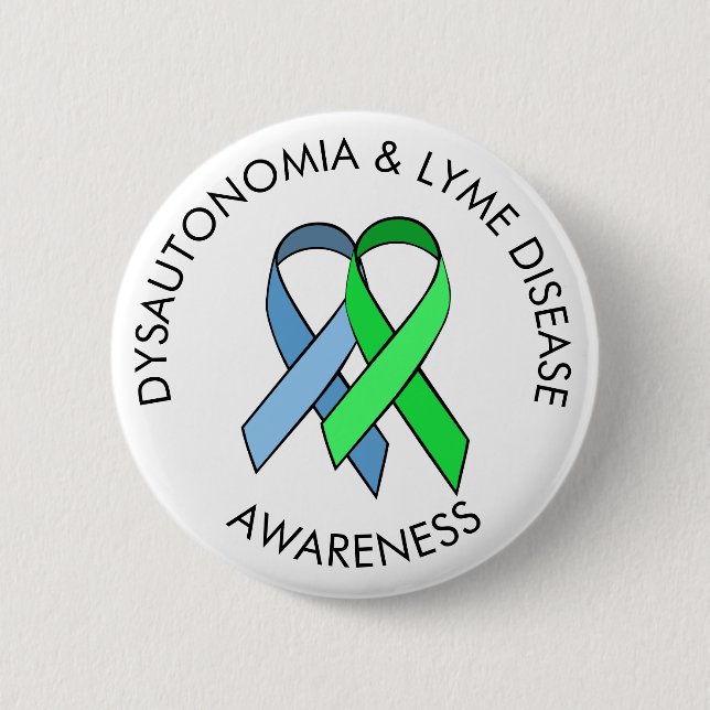 Dysautonomia and Lyme Disease Awareness Ribbon Pin (Front)