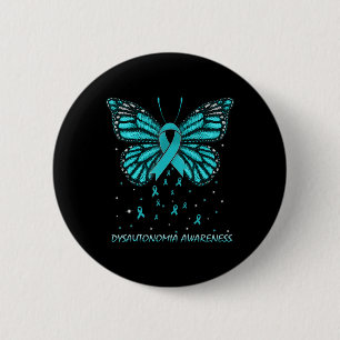 Dysautonomia Awareness Butterfly T-Shirt86 6 Cm Round Badge