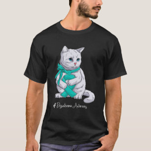 Dysautonomia Awareness Month Teal Ribbon Cat T-Shirt