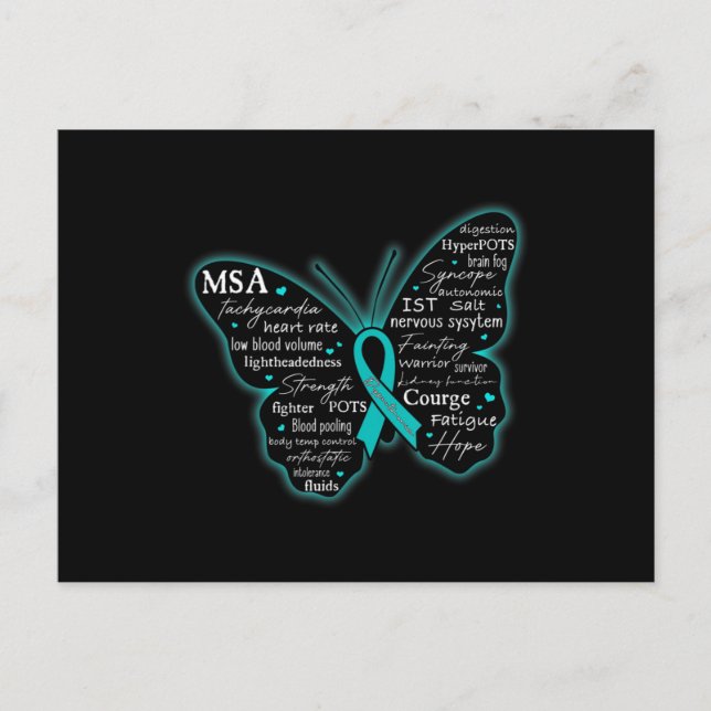 Dysautonomia Awareness POTS HyperPOTS NCS Month T- Postcard (Front)