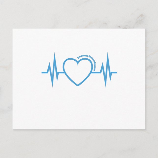 Dysautonomia Awareness POTS Turquoise Ribbon Postcard (Front)