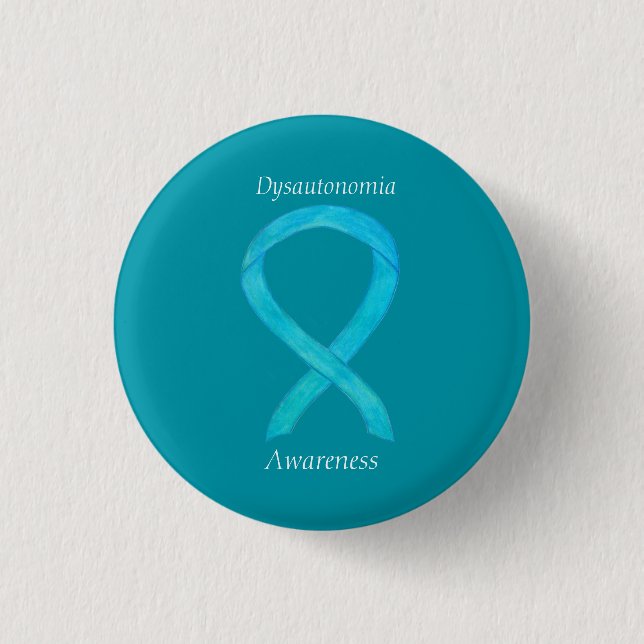 Dysautonomia Awareness Ribbon Angel Button Pins (Front)