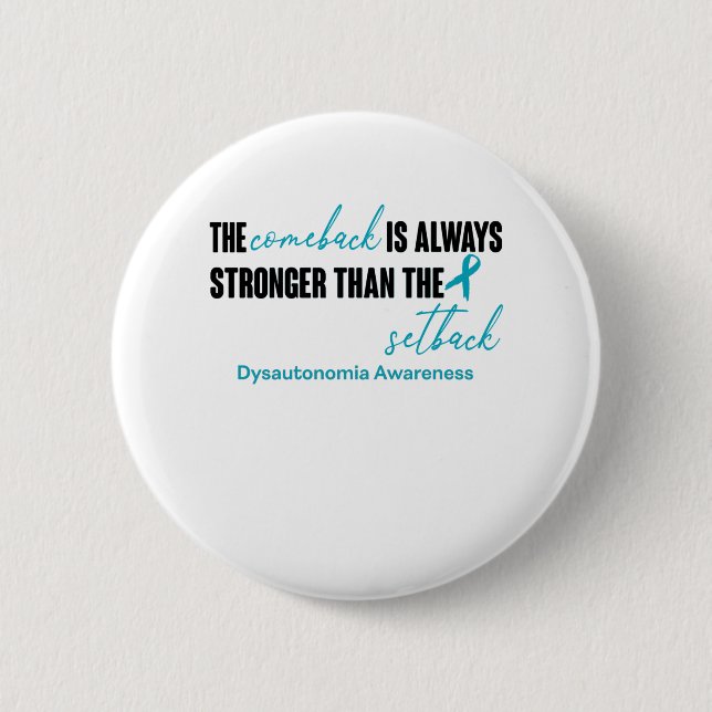 Dysautonomia Awareness Ribbon Support Gifts 6 Cm Round Badge (Front)