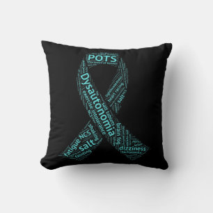 Dysautonomia Awareness T-shirt - Turquoise Ribbon Cushion