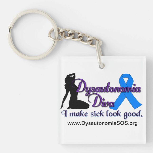 Dysautonomia Diva Keychain (Front)