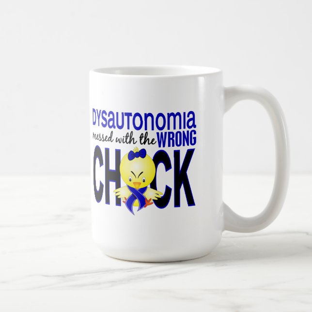 Dysautonomia Messed With Wrong Chick Coffee Mug (Right)