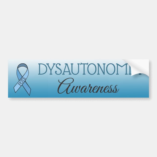 Dysautonomia POTS Awareness Ribbon Bumper Sticker (Front)