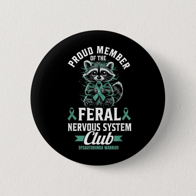 Dysautonomia Warrior Dysautonomy Awareness Pots 6 Cm Round Badge (Front)