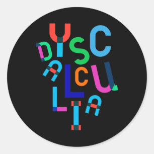 Dyscalculia Self-care Mental Health Awareness Classic Round Sticker