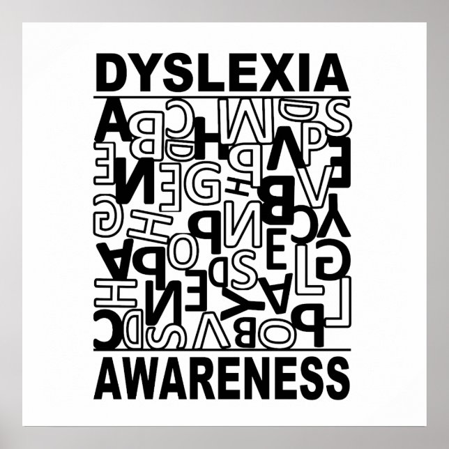 Dyslexia Awareness Dyslexia Teachers Students  Poster (Front)