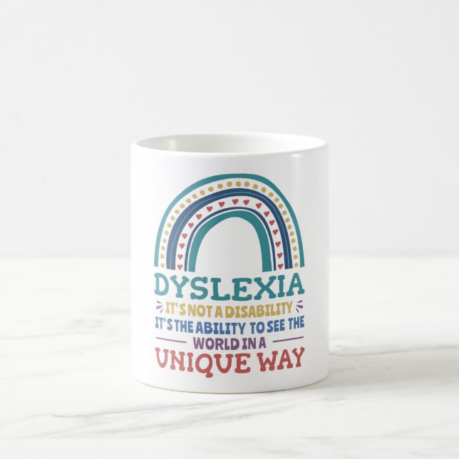 Dyslexia Awareness Dyslexic Coffee Mug (Center)
