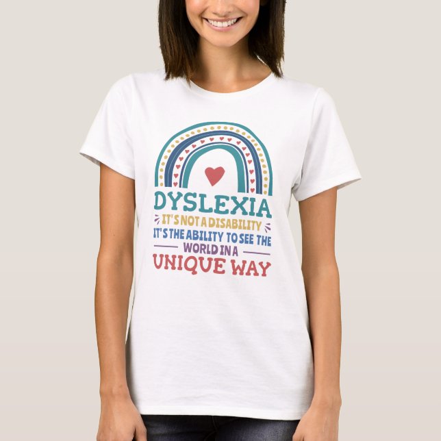 Dyslexia Awareness Dyslexic T-Shirt (Front)