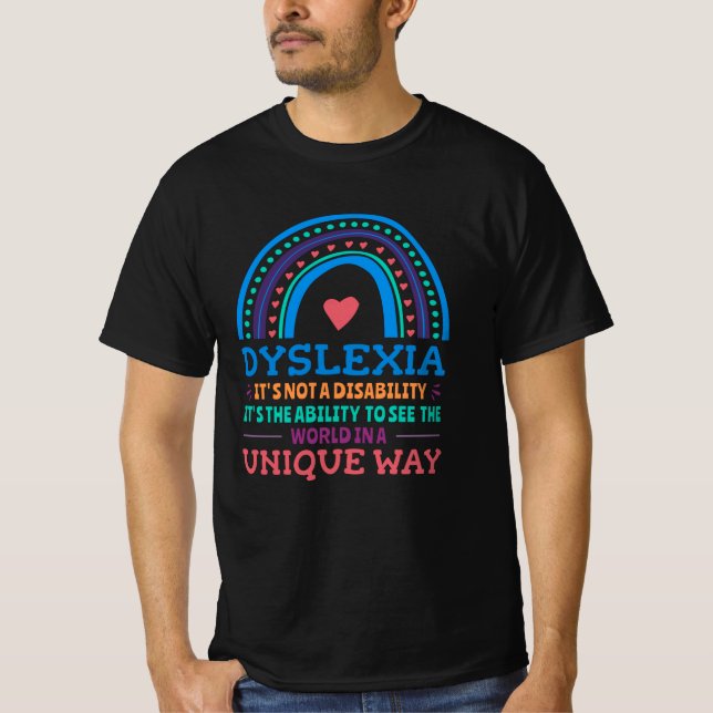 Dyslexia Awareness Dyslexic T-Shirt (Front)