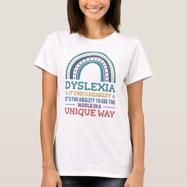 Dyslexia Awareness Dyslexic T-Shirt (Front)