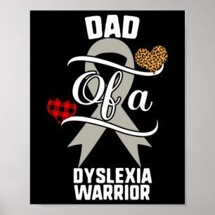 Dyslexia Awareness Leopard Buffalo Plaid Family Gi Poster