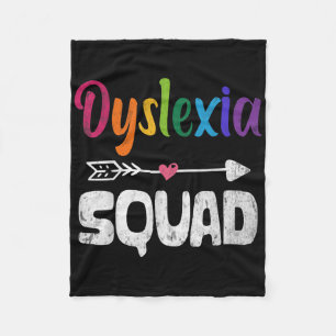 Dyslexia Awareness Month Dyslexia Teacher Therapis Fleece Blanket
