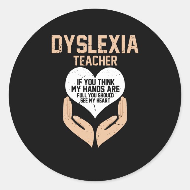 Dyslexia Awareness month, october Classic Round Sticker (Front)