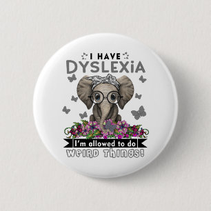 Dyslexia Awareness Month Ribbon Gifts 6 Cm Round Badge