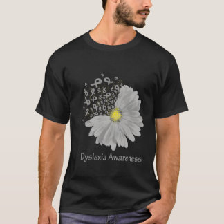 Dyslexia Awareness Ribbon Grey Ribbon Hope T-Shirt