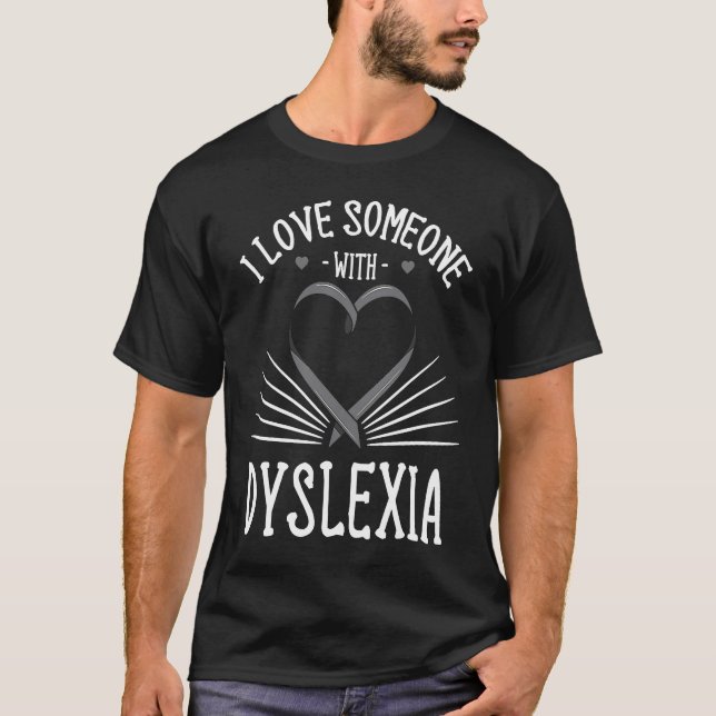 Dyslexia Ribbon Learning Disability Vision Problem T-Shirt (Front)