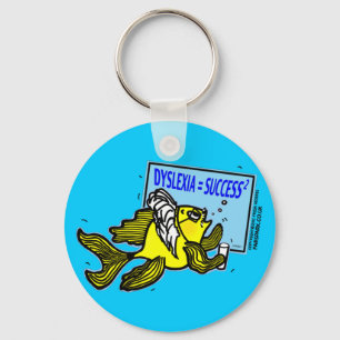 Dyslexia Teacher Fish ~ Dyslexic success Key Ring