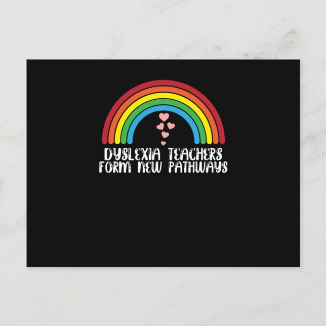 Dyslexia Teachers Form New Paths Awareness Invitation Postcard (Front)