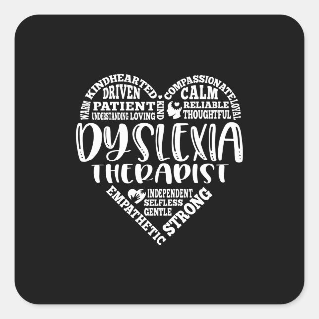 Dyslexia Therapist, dyslexia, dyslexic Square Sticker (Front)