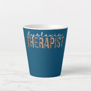 Dyslexia Therapist Leopard Appreciation For Women Latte Mug