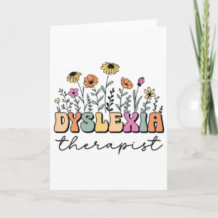 Dyslexia Therapist Retro Dyslexia Awareness For Te Card
