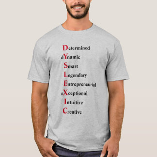 Dyslexic Acrostic Poem- RED T-Shirt