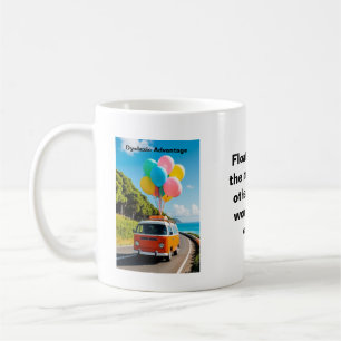 Dyslexic Advantage - Campervan with Balloons Coffee Mug