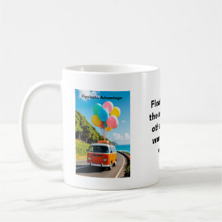 Dyslexic Advantage - Campervan with Balloons Coffee Mug