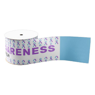 Dyspraxia Awareness Pattern Ribbon Grosgrain Ribbon