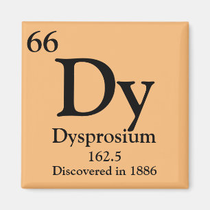 Dysprosium Periodic Table Magnet