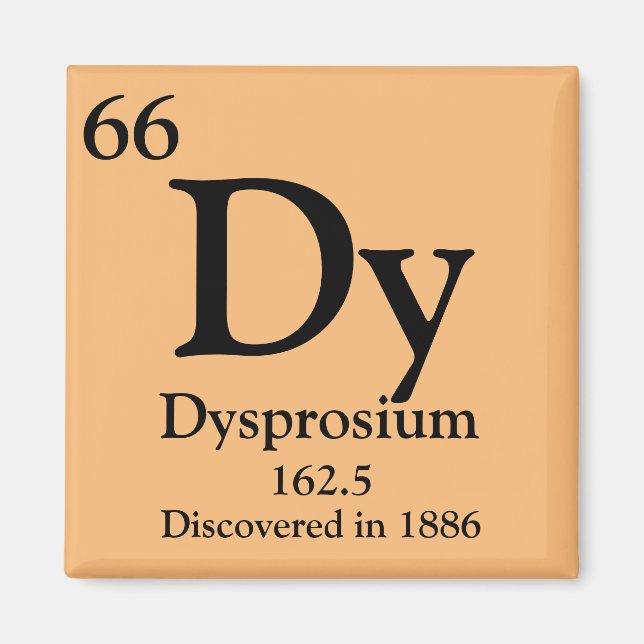 Dysprosium Periodic Table Magnet (Front)