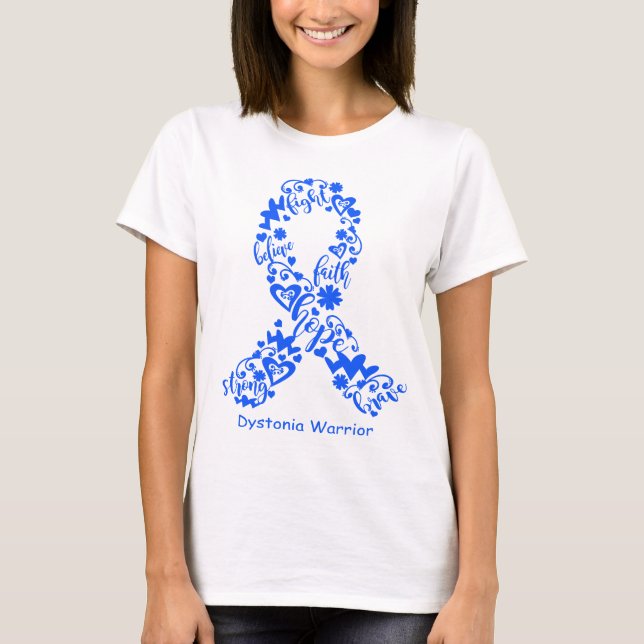 Dystonia Awareness Ribbon Support Gifts T-Shirt (Front)