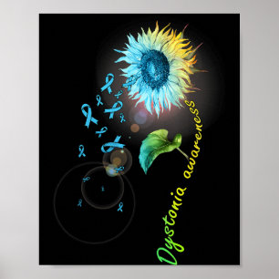 Dystonia Awareness Sunflower Awareness Support Poster