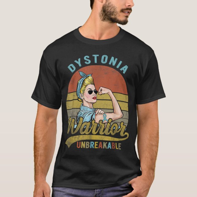 Dystonia Warrior Unbreakable Awareness Vintage  T-Shirt (Front)