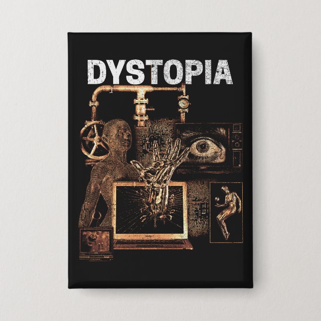 Dystopia - Techno-Dystopian Streetwear Design (Front)