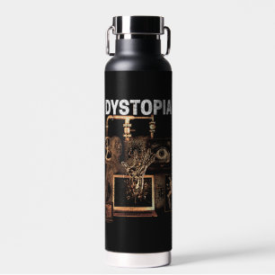 Dystopia - Techno-Dystopian Streetwear Design Water Bottle