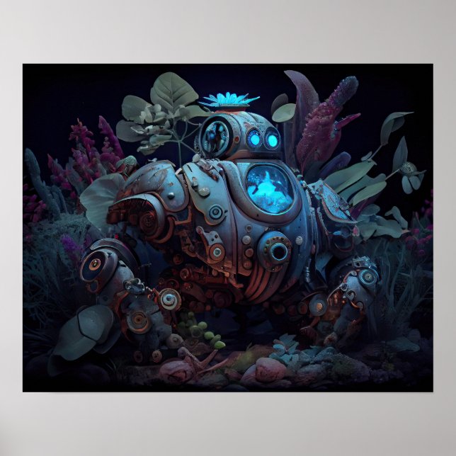 Dystopian Robot & Plants Poster (Front)