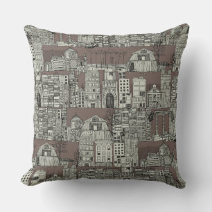 dystopian toile drab cushion
